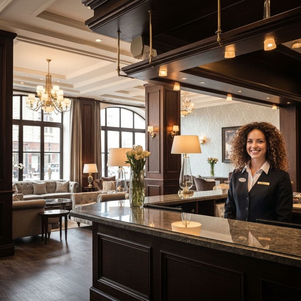 Personale alla reception di un hotel